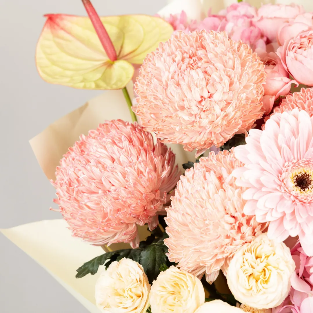 Coral Melody Hand-Tied Bouquet - Image 2